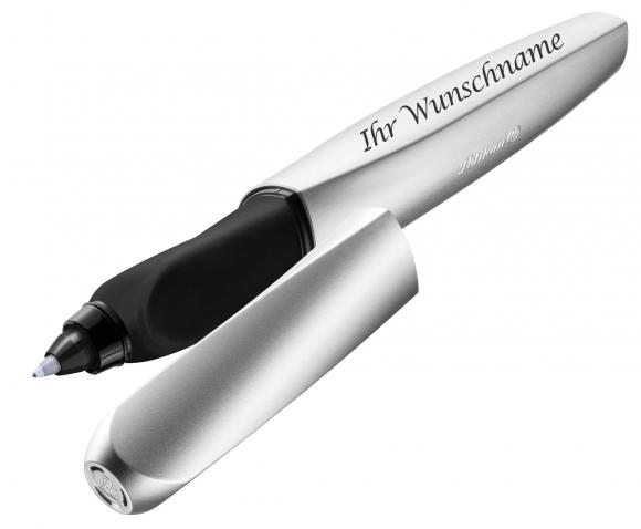 Pelikan Tintenroller mit Gravur / "Twist R457 Silber"