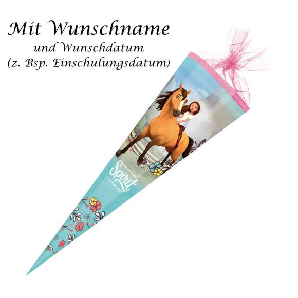 Schultüte mit Gravur / Zuckertüte / 85cm / eckig / "Spirit Riding free"