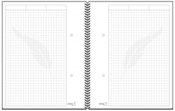 Spiral-Kladde mit Gravur / Notizbuch / A5 / 96 Blatt / kariert / Farbe: schwarz