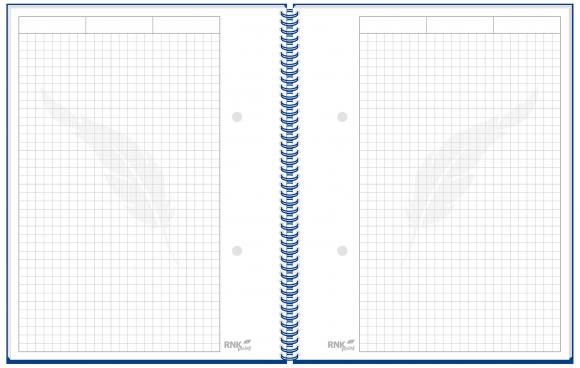 Spiral-Kladde mit Gravur / Notizbuch / DIN A5 / 96 Blatt / kariert / Farbe: blau