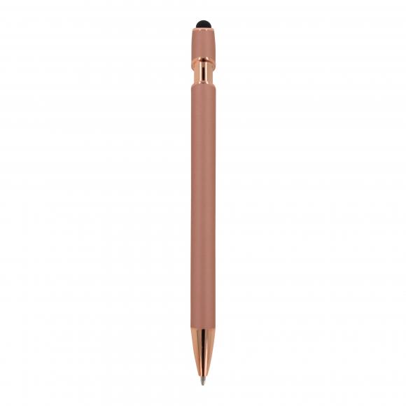 Touchpen Kugelschreiber "Roségold" mit Gravur / aus Metall / Farbe: roségold