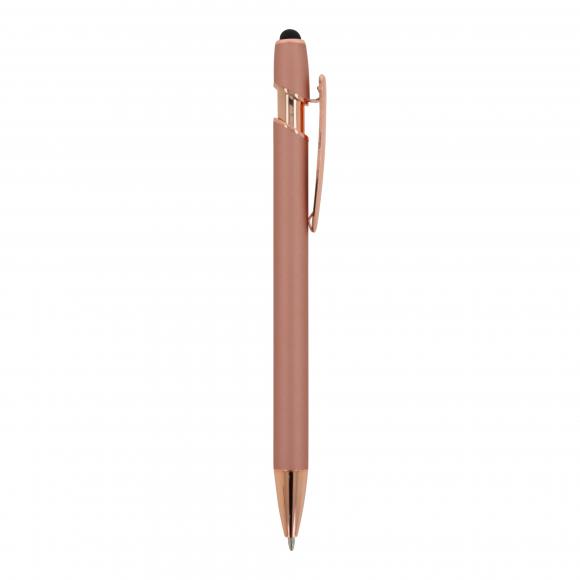 Touchpen Kugelschreiber "Roségold" mit Gravur / aus Metall / Farbe: roségold