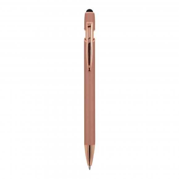 Touchpen Kugelschreiber "Roségold" mit Gravur / aus Metall / Farbe: roségold