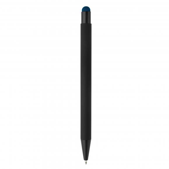 Touchpen Kugelschreiber mit Gravur / aus Metall / Stylusfarbe: blau