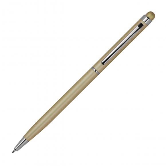 Touchpen Kugelschreiber mit Gravur / schlankes design / Farbe: gold