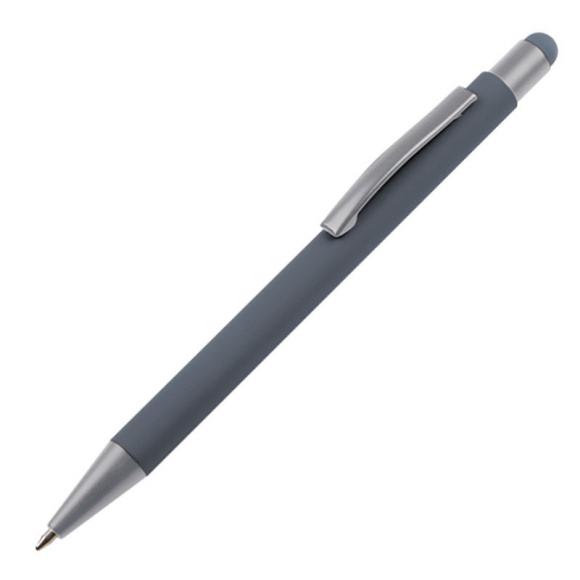 Touchpen Kugelschreiber mit Namensgravur / aus Metall / Farbe: anthrazit