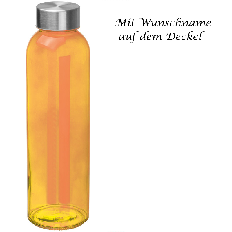 Trinkflasche mit Gravur / aus Glas / Füllmenge 500ml