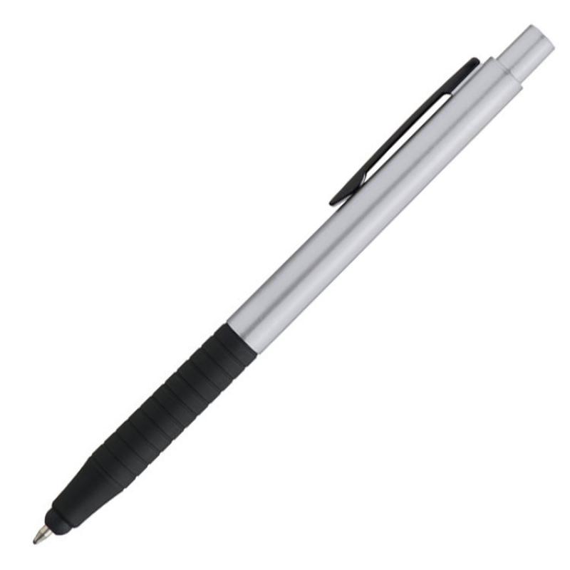 10 Touchpen Kugelschreiber mit Namensgravur - Farbe: silber