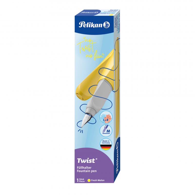 Pelikan Füllhalter mit Namensgravur - Füller - "Twist Bright Sunshine P457 M"