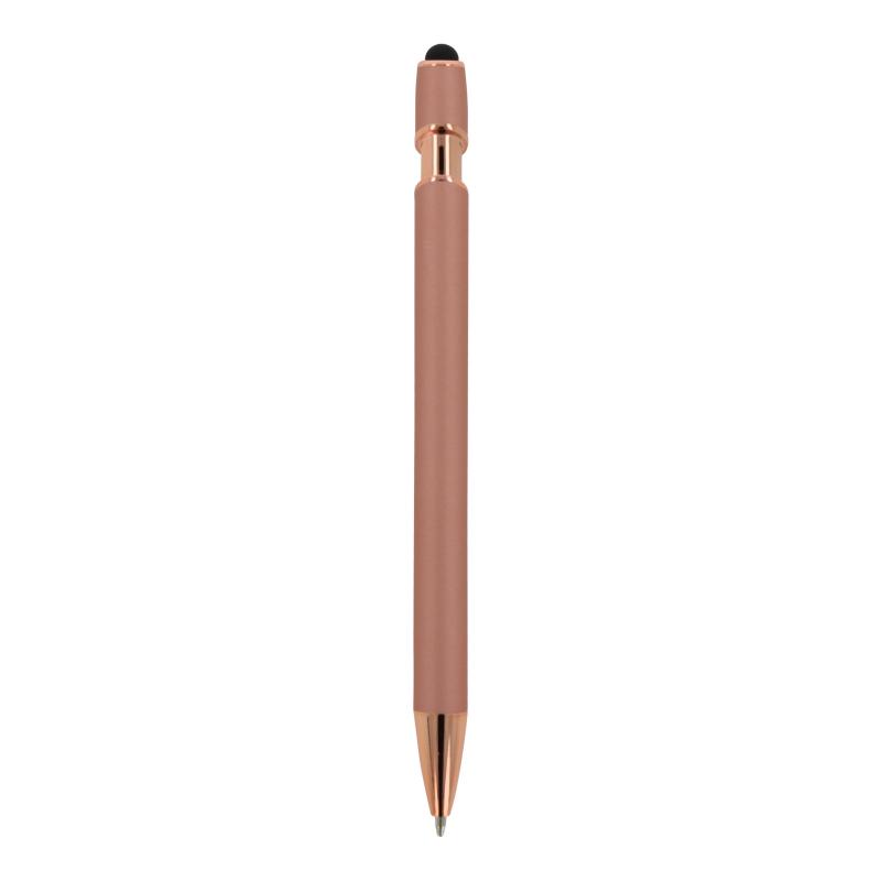 Touchpen Kugelschreiber "Roségold" mit Gravur / aus Metall / Farbe: roségold