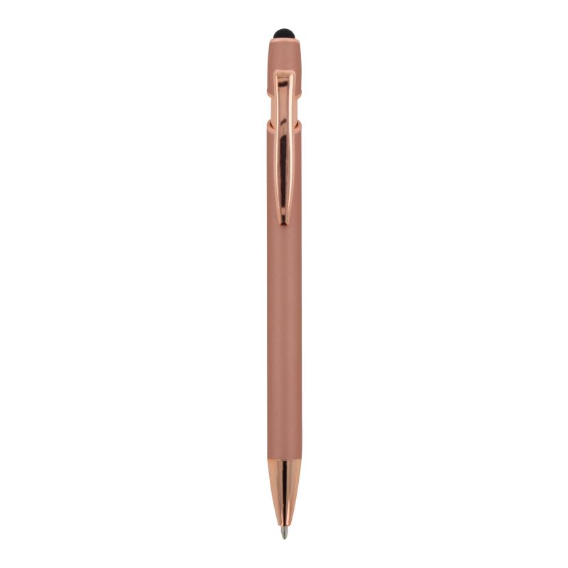 Touchpen Kugelschreiber "Roségold" mit Gravur / aus Metall / Farbe: roségold